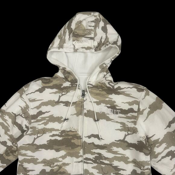 Vintage G-Unit Hoodie Mens L Heavy Weight Reversible White Camouflage Y2K - Picture 15 of 16